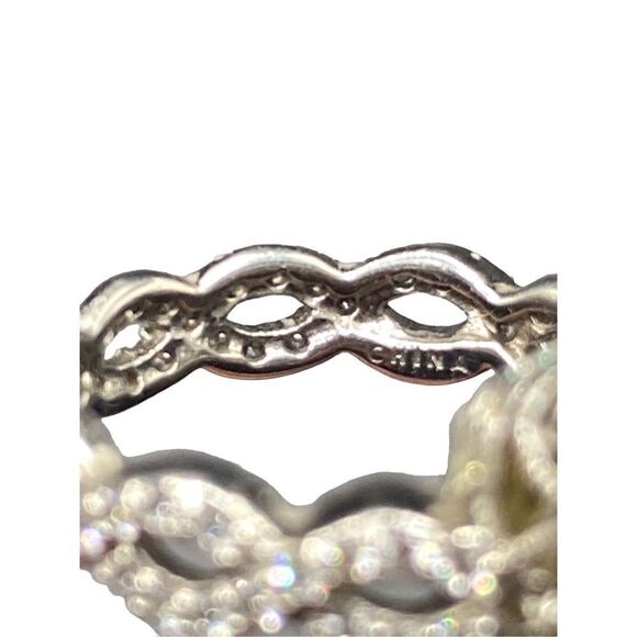 Sterling silver 925 Canary diamond princess cut CZ halo style high profile wrapp - Picture 11 of 16